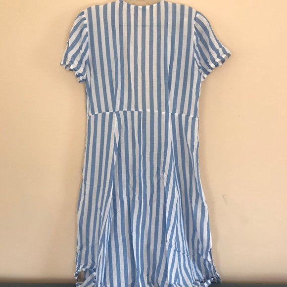 Lucky Brand Bold Stripe Wrap Dress - Picture 7 of 7